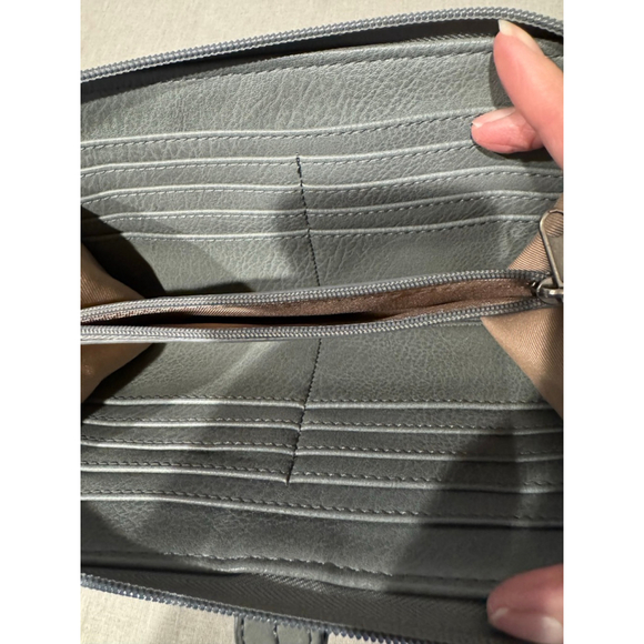 Women's The Sak Gray green Leather Crossbody Wallet One Size - Picture 5 of 15